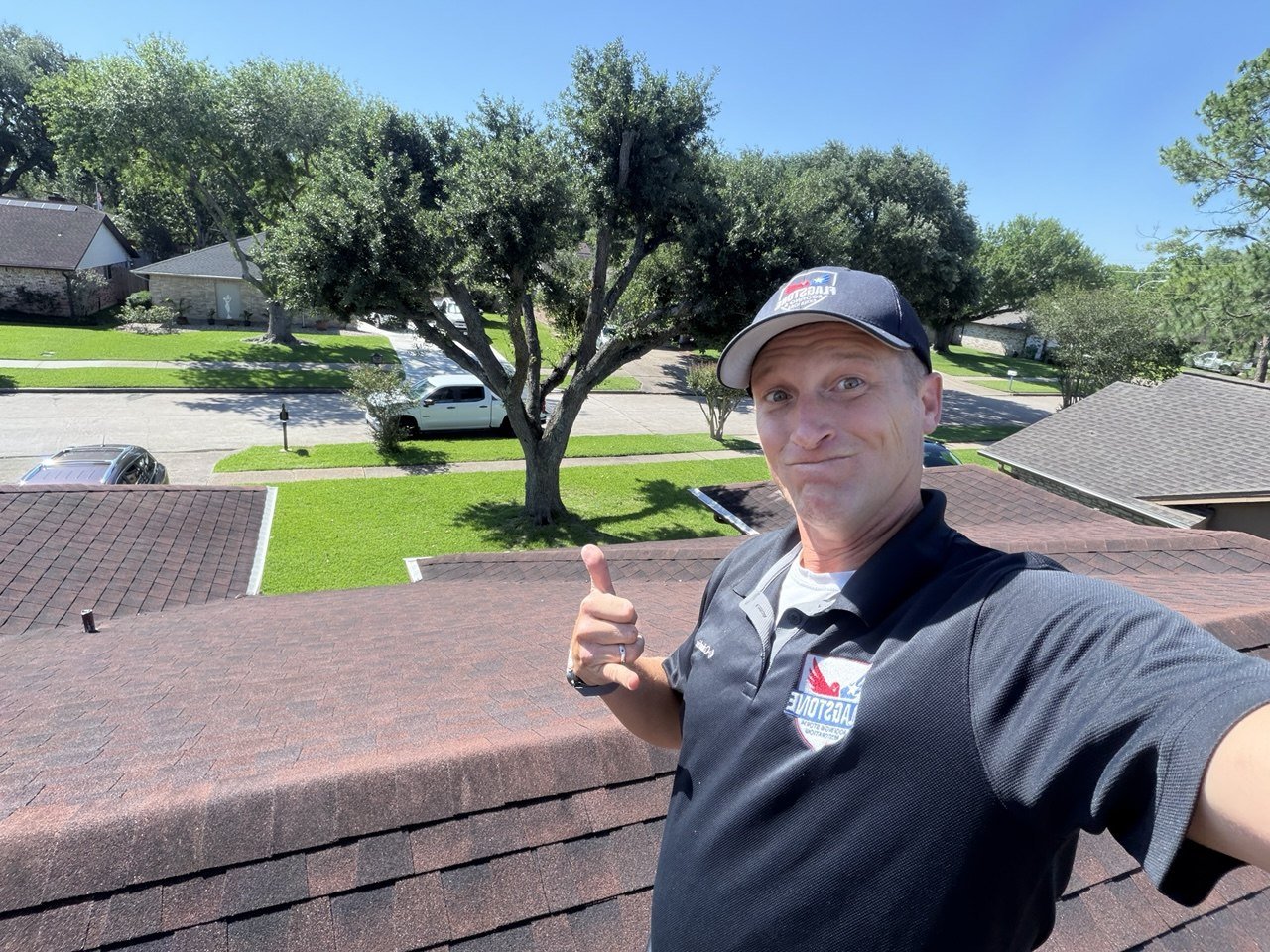 New GAF roof installed on a Fort Worth, TX house