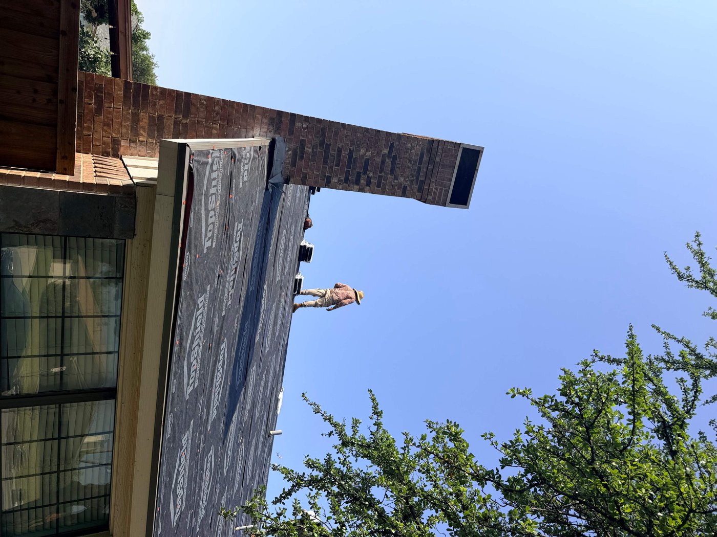 Before and after roofing project comparison