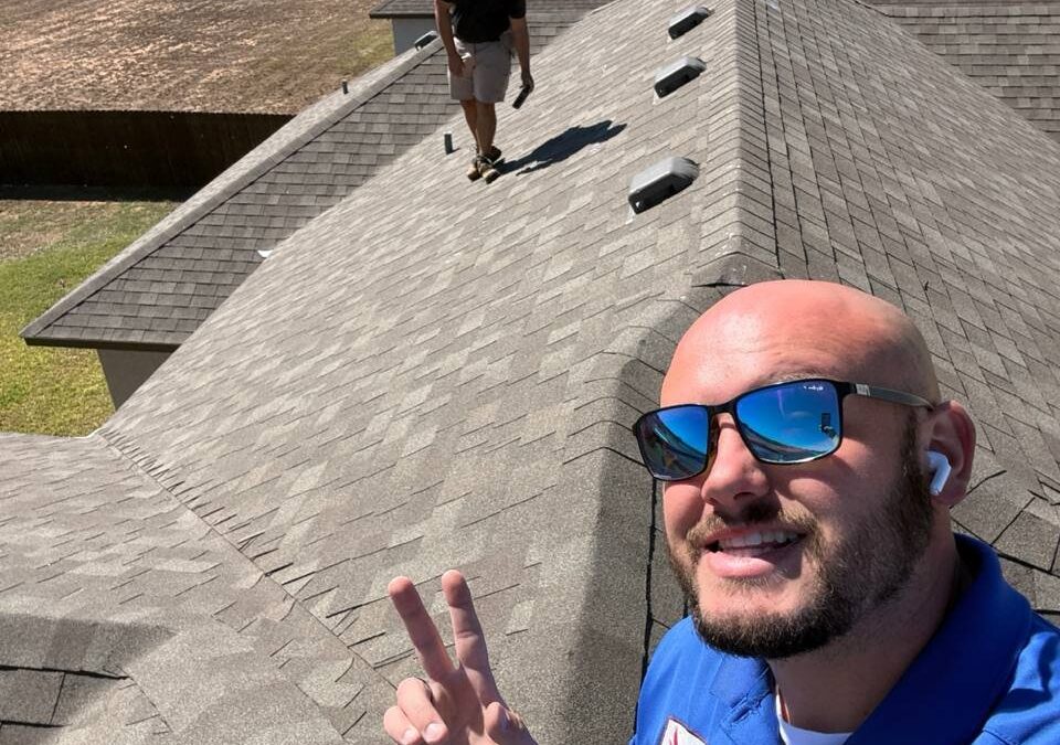 Flagstone Roofing sales team meeting before a shift