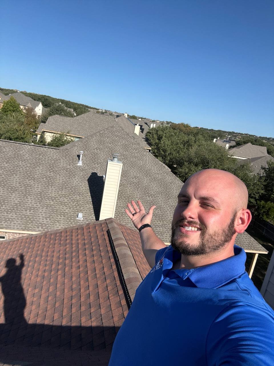 Standing seam metal roof on a Texas home