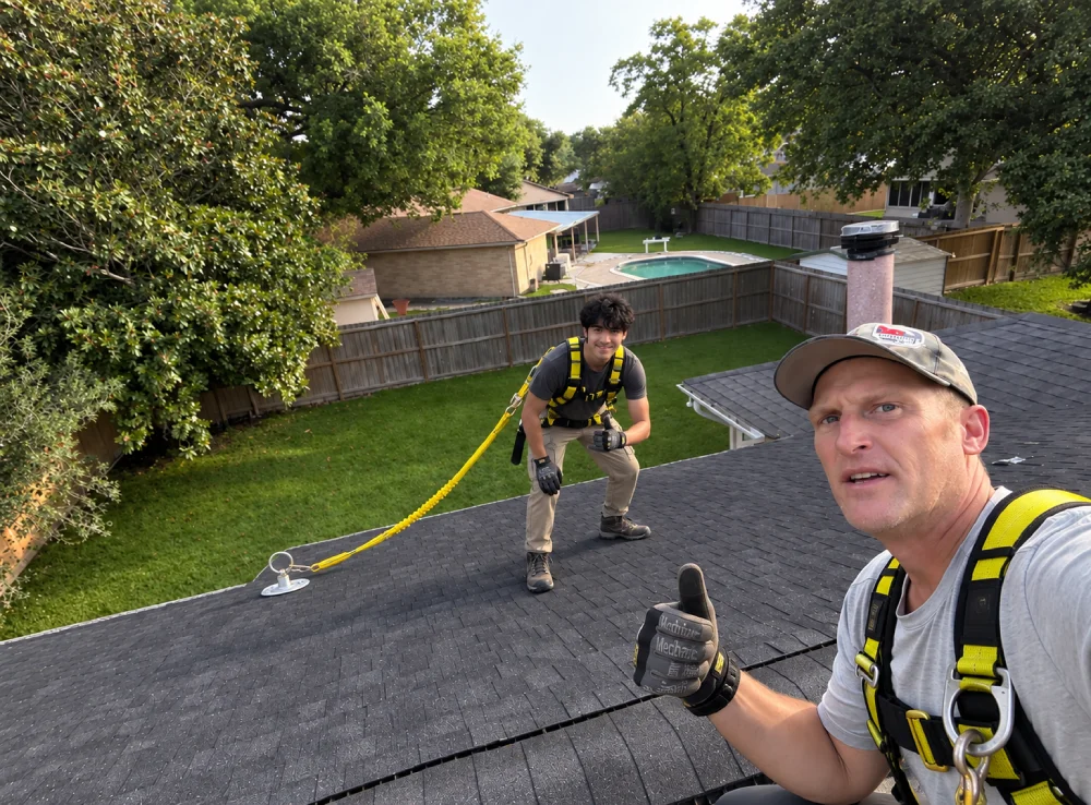 TPO membrane roofing on a Texas commercial property