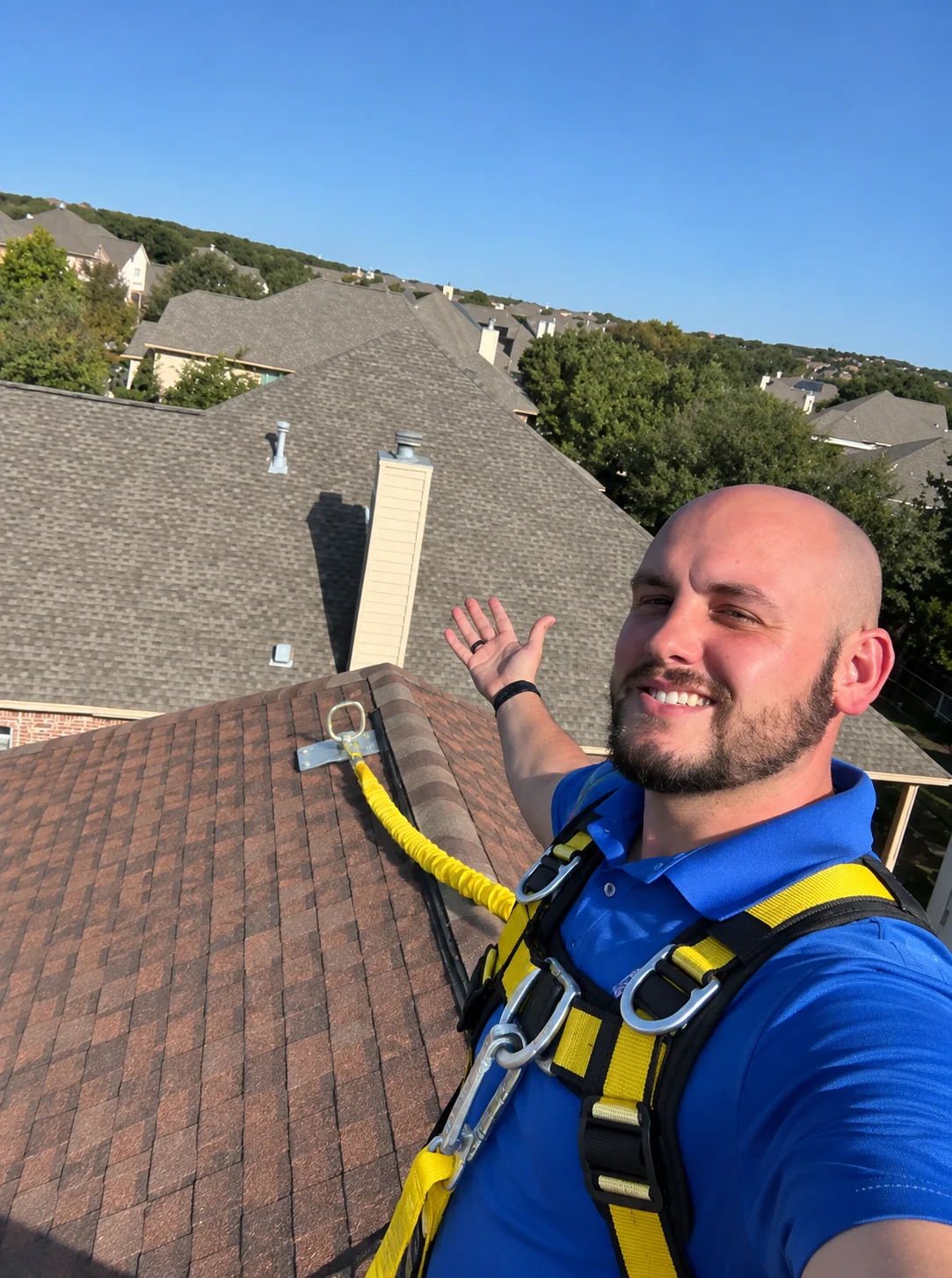 Standing seam metal roof on a Texas home