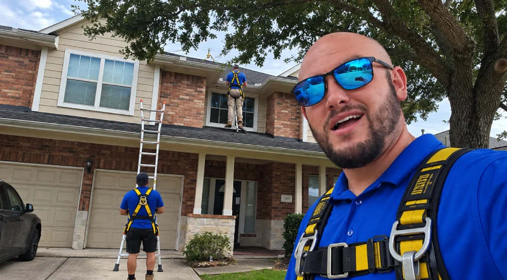Attic inspection checking for roof leaks