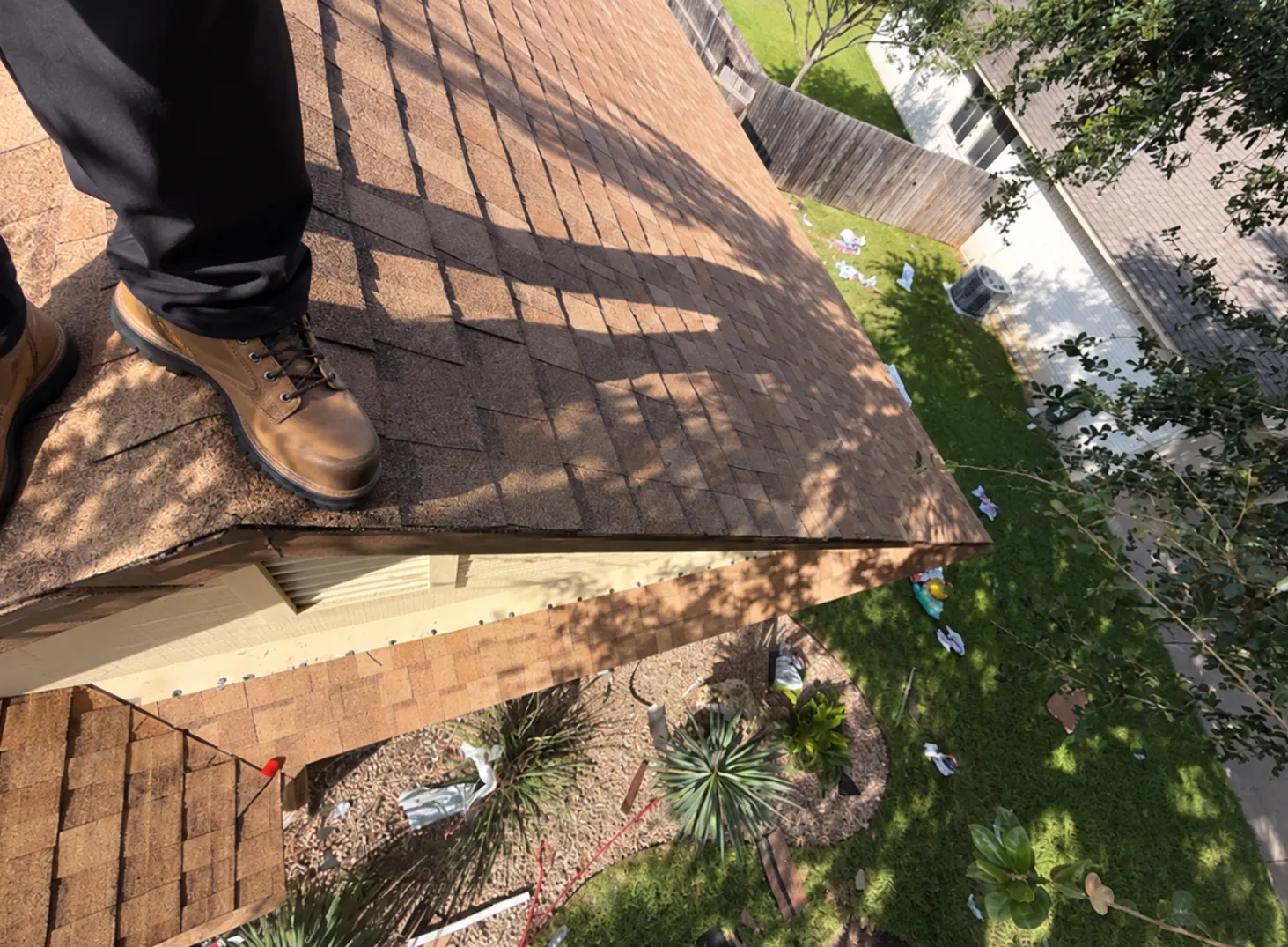 GAF certified roof replacement in progress in Texas