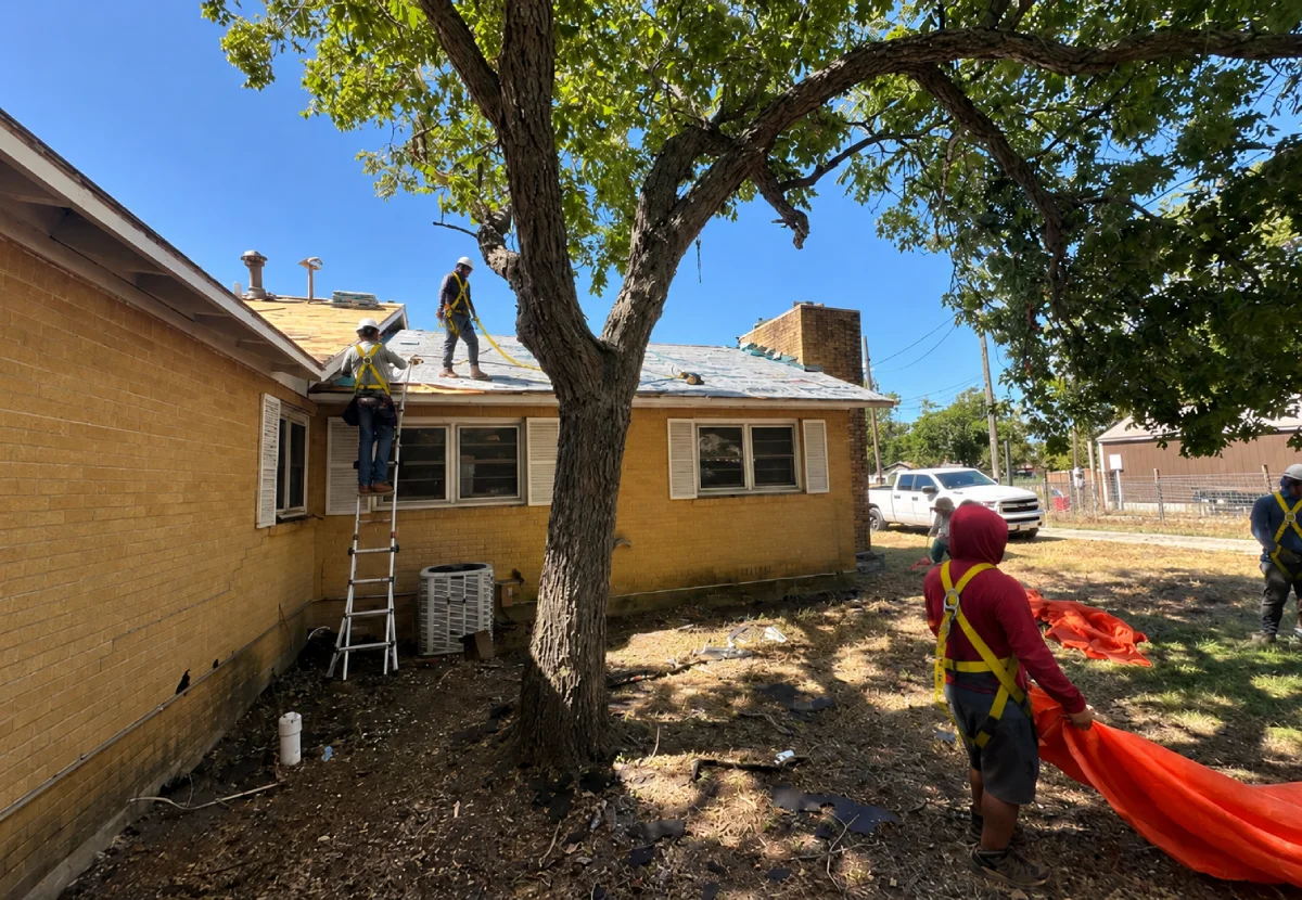 storm damage to roof shingles