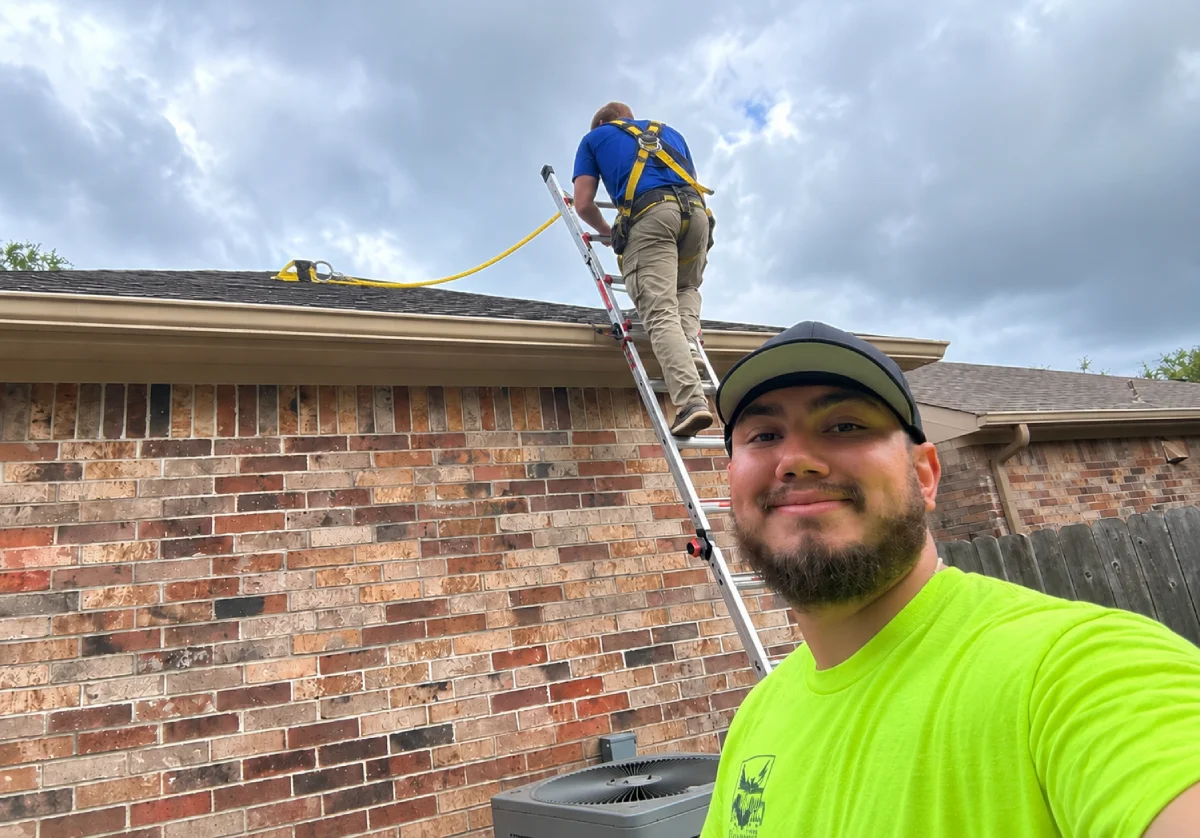 Flagstone Roofing crew replacing a storm-damaged roof in Texas