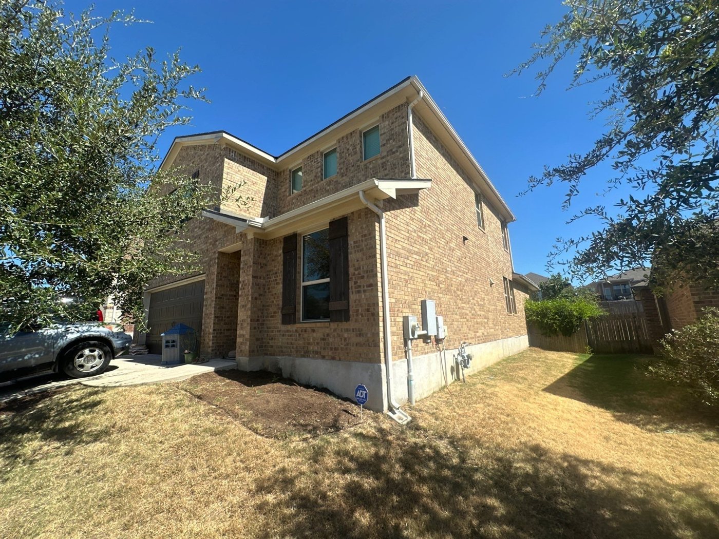 Damaged shingles needing replacement